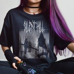 Silent Hill 2 T-Shirt, Unisex Pyramid Head Konami Metal Horror Video Game Tee